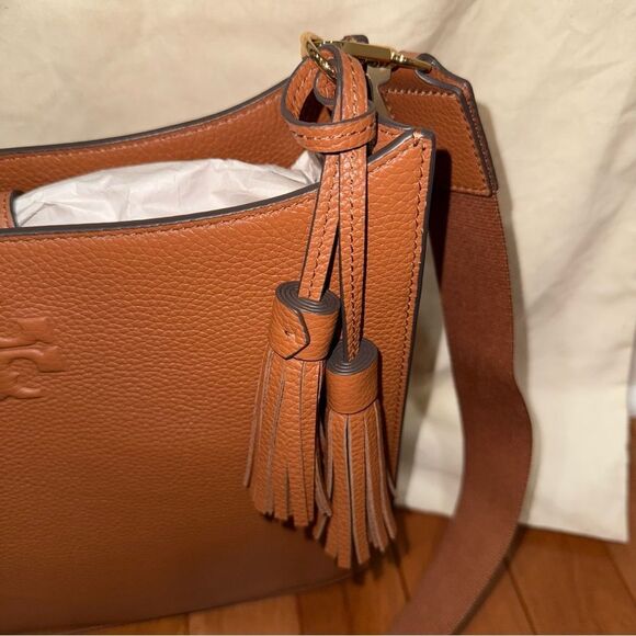 Tory Burch Thea Brown Leather Crossbody - Picture 7 of 14